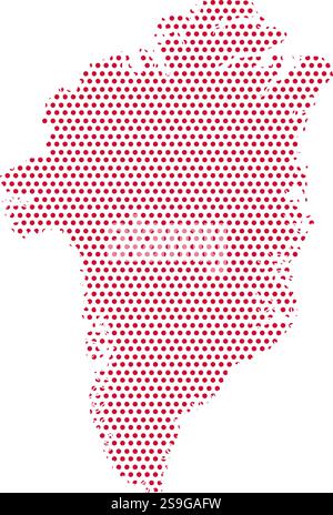 Greenland map with dotted pattern vector illustration Stock Vector