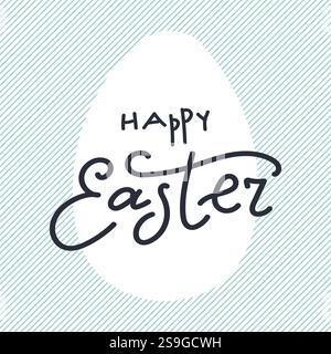 Easter eggs design, Easter day festival icon, ostern egg icons with tartan striped pattern and lettering Happy Easter symbols collection, logo isolate Stock Vector