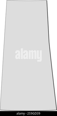 Map of Saskatchewan, a province of Canada. Stock Vector