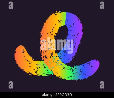 Brush strokes with a dry, textured finish. Irregular, hand-drawn lines, rounded edges, and streaky paint effects. Loose, playful forms with visible br Stock Vector