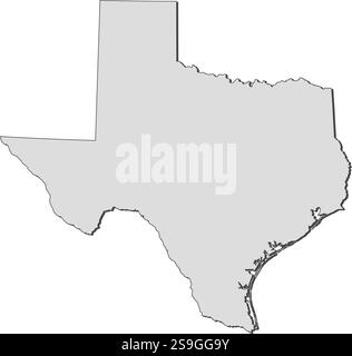 Map of the United States with Texas highlight Stock Vector Image & Art ...