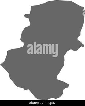 Map of Montana, a province of Bulgaria. Stock Vector