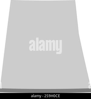 Map of Saskatchewan, a province of Canada. Stock Vector