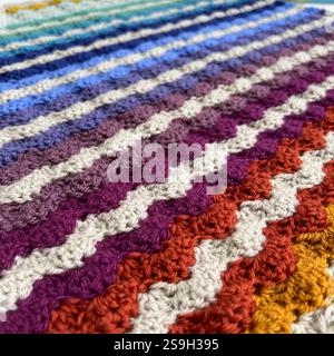 Crocheted blankets Stock Photo