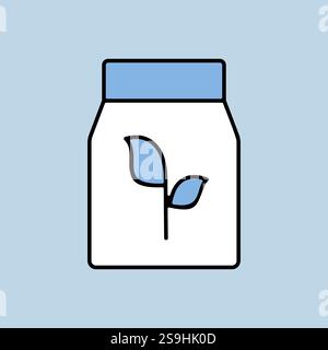 Fertilizer pack vector icon. Seed package sign. Graph symbol for agriculture, garden and plants web site and apps design, logo, app, UI Stock Vector