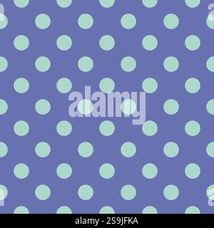 Polka Dot Seamless Pattern in BlueTones Stock Vector