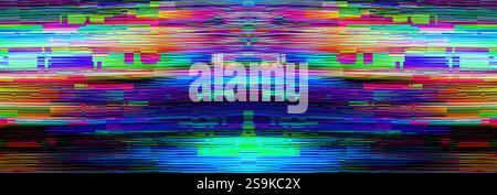 Screen Glitches - Digital and Analogue Television or Monitor Interference Stock Photo