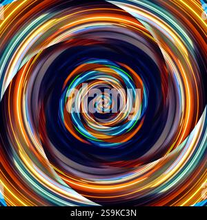 Hypnosis visualisation conept endless spiral Stock Photo