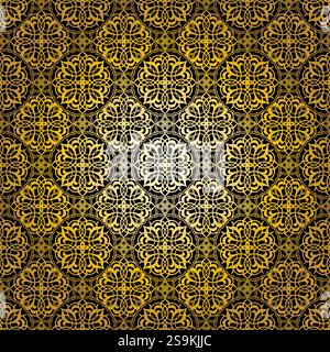 Gold Lattice Pattern Background Elegant Geometric Golden Mesh Design ...
