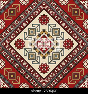 Persian seamless pattern, vector template design. Stock Vector