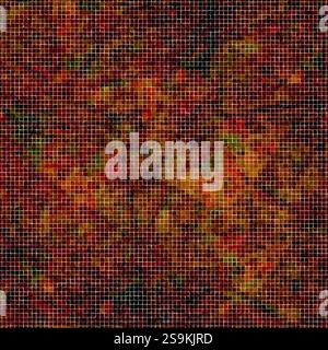 Mosaic tiles abstract seamless pattern, vector template design Stock Vector