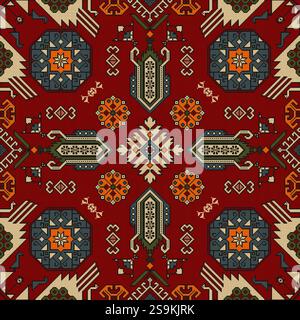 Persian seamless pattern, vector template design. Stock Vector