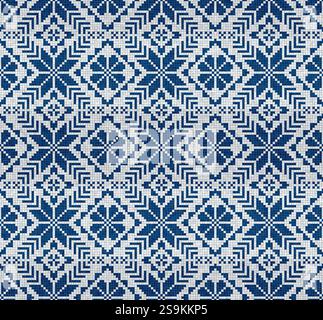 Scandinavian style seamless mosaic tiles pattern Stock Vector