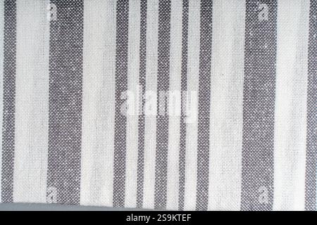 Background with white gray stripe fabric texture. A strict and laconic background with stripes of different widths. High quality photo Stock Photo
