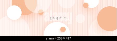 Modern geometric background with circles and lines Stock Vector