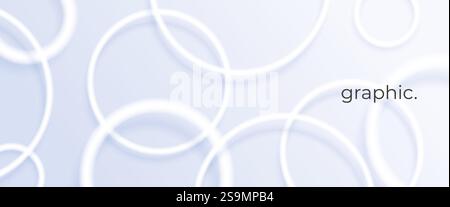 3d backdrop with white concentric rings Stock Vector