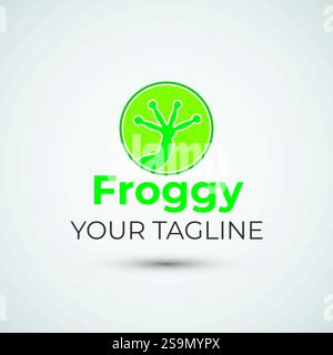 Frog logo design icon template Stock Vector