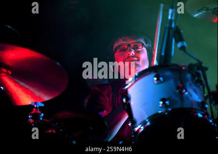 Milan Italy 26/07/2011 :Ninja, drummer of the Subsonica, Italian rock Band, during the live concert at the Arena Stock Photo
