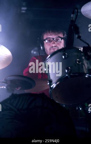 Milan Italy 26/07/2011 :Ninja, drummer of the Subsonica, Italian rock Band, during the live concert at the Arena Stock Photo