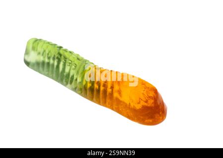 jelly worms isolated on white background Stock Photo