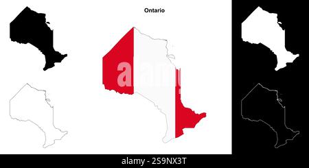 Ontario blank outline map set Stock Vector Image & Art - Alamy