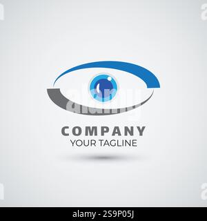 Eyes vision logo design template Stock Vector