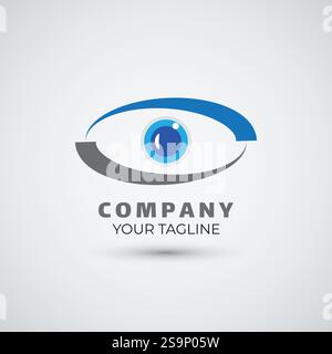 Eyes vision logo design template Stock Vector