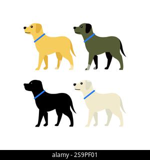 labrador retriever symbol sign icon illustration vector Stock Vector