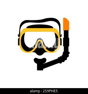 scuba dive diving mask illustration vector emoji Stock Vector