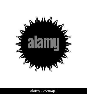 sun template face vector emoji illustration Stock Vector