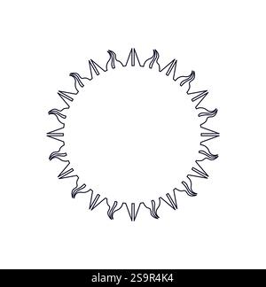 sun template face vector emoji illustration Stock Vector