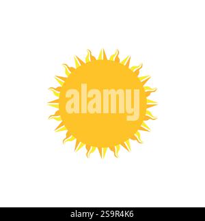 sun template face vector emoji illustration Stock Vector