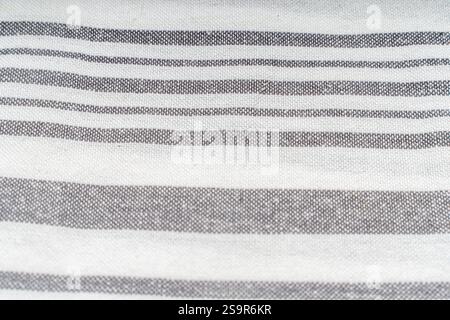 Background with white gray stripe fabric texture. A strict and laconic background with stripes of different widths. High quality photo Stock Photo