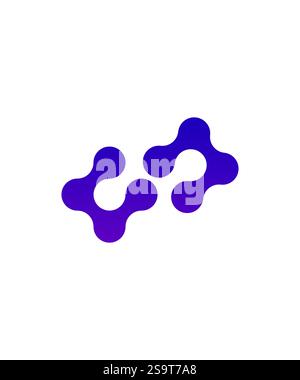 Gradient tech logo,  technology logo design vector illustration Stock Vector