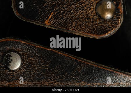 Leather texture background. Close up of brown leather texture background Stock Photo