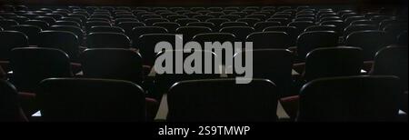 Rear view of empty seats in a performance venue. Stock Photo