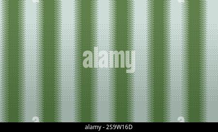 Pixel art green lines stripe background. Vertical stripes pattern seamless fabric texture. Dithering wallpaper vector illustration Stock Vector