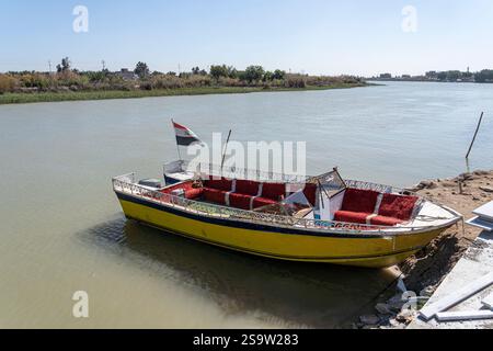 A small boat ride on the Shatt al-Arab river (Euphrates and Tigris ...
