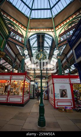 Interior of Leeds City Markets Stock Photo