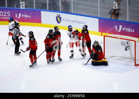 Turin, Italy. 20th Jan, 2025. General view Ice Hockey : Women's between Canada - Czech Republic during Torino 2025 FISU World University Games Winter at Inalpi Arena in Turin, Italy . Credit: AFLO SPORT/Alamy Live News Stock Photo