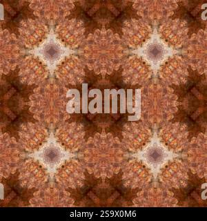 Rusted metal kaleidoscope abstract. Stock Photo