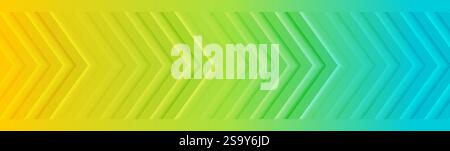Multicolored minimal glossy arrows abstract luminous tech background. Vector geometric banner design Stock Vector