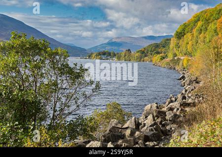 Autumn landscape colours, St. Fillans, Loch Earn, Perthshire, Scotland, UK Stock Photo