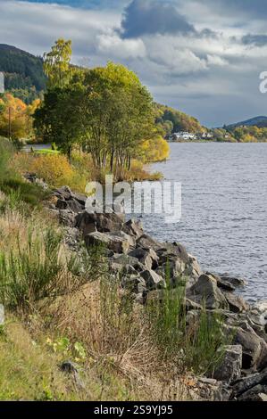 Autumn landscape colours, St. Fillans, Loch Earn, Perthshire, Scotland, UK Stock Photo