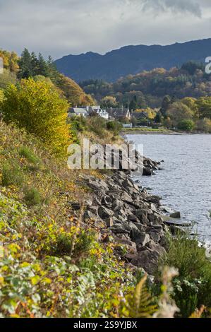 Autumn landscape colours, St. Fillans, Loch Earn, Perthshire, Scotland, UK Stock Photo