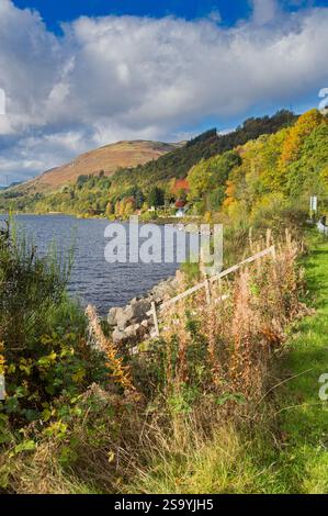 Autumn landscape colours, St. Fillans, Loch Earn, Perthshire, Scotland, UK Stock Photo