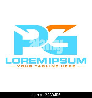 PG Letter Logo Design Stock Vector