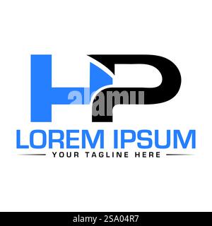 HP Letter Logo Design, Stock Vector
