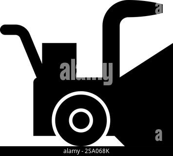 Snowblower snow clear machine snowplow truck plough clearing vehicle equipped seasons transport winter highway service equipment clean icon black color vector illustration image flat style simple. Snowblower snow clear machine snowplow truck plough clearing vehicle equipped seasons transport winter highway service equipment clean icon black color vector illustration image flat style Stock Vector