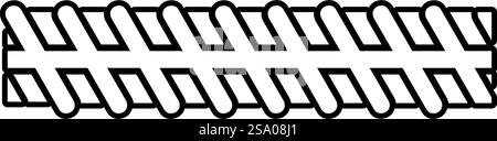 steel rebar line icon vector illustration Stock Vector Image & Art - Alamy